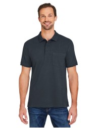 Harriton M205P   Men's Valiant Cotton Snag Protect Pocket Polo