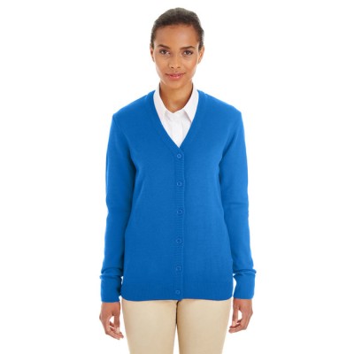 Harriton M425W   Ladies' Pilbloc V-Neck Button Cardigan Sweater