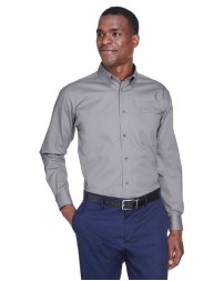 Harriton M500   Men's Easy Blend Long-Sleeve Twill Shirt with Stain-Release