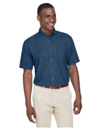 Harriton M550S   Men's Short-Sleeve Denim Shirt