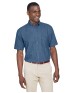 Harriton M550S   Men's Short-Sleeve Denim Shirt