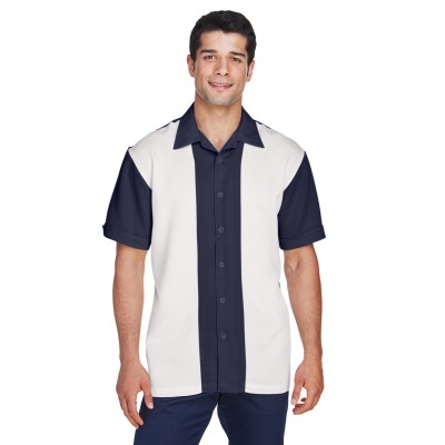 Harriton M575   Men's Two-Tone Camp Shirt