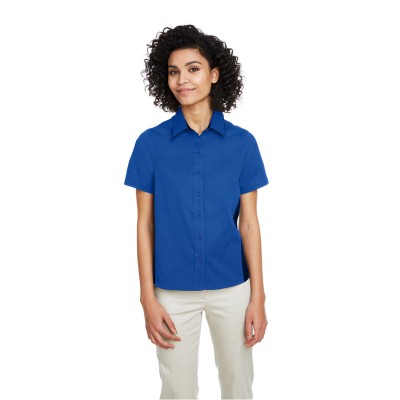 Harriton M586W   Ladies' Flash IL Colorblock Short Sleeve Shirt