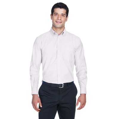 Harriton M600   Men's Long-Sleeve Oxford with Stain-Release