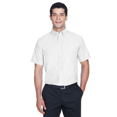 Harriton M600S   Men's Short-Sleeve Oxford with Stain-Release