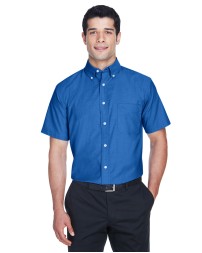 Harriton M600S   Men's Short-Sleeve Oxford with Stain-Release