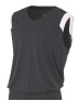 A4 N2340   Adult Moisture Management V Neck Muscle Shirt