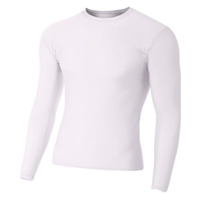 A4 N3133   Adult Polyester Spandex Long Sleeve Compression T-Shirt