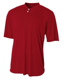 A4 N3143   Adult Tek Henley Jersey