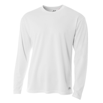 A4 N3253   Men's Birds-Eye Mesh Long Sleeve T-Shirt