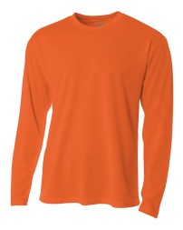 A4 N3253   Men's Birds-Eye Mesh Long Sleeve T-Shirt