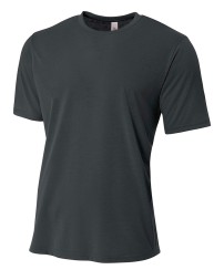 A4 N3264   Men's Shorts Sleeve Spun Poly T-Shirt