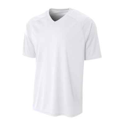 A4 N3373   Adult Polyester V-Neck Strike Jersey with Contrast Sleeve