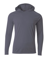 A4 N3409   Men's Cooling Performance Long-Sleeve Hooded T-shirt