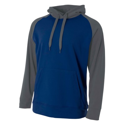 A4 N4234   Men's Color Block Tech Fleece Hoodie