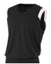 A4 NB2340   Youth Moisture Management V Neck Muscle Shirt