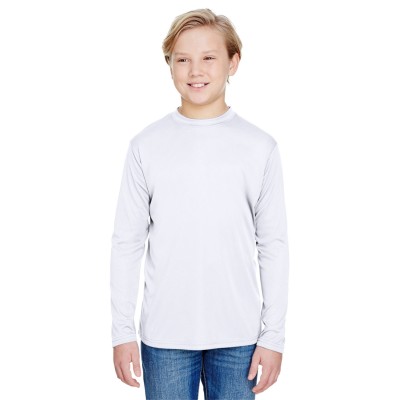 A4 NB3165   Youth Long Sleeve Cooling Performance Crew Shirt