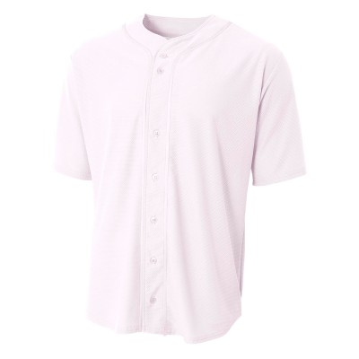 A4 NB4184   Youth Short Sleeve Full Button Baseball Jersey