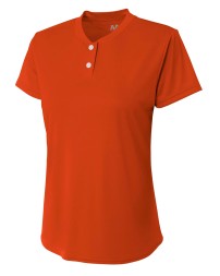 A4 NG3143   Girl's Tek 2-Button Henley Shirt