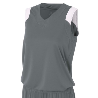 A4 NW2340   Ladies' Moisture Management V Neck Muscle Shirt