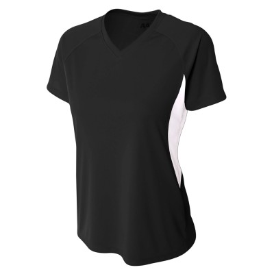 A4 NW3223   Ladies' Color Block Performance V-Neck T-Shirt