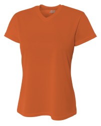 A4 NW3254   Ladies' Birds-Eye Mesh V-Neck T-Shirt