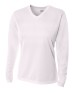 A4 NW3255   Ladies' Birds-Eye Mesh Long Sleeve V-Neck T-Shirt