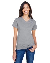 A4 NW3381   Ladies' Topflight Heather V-Neck T-Shirt