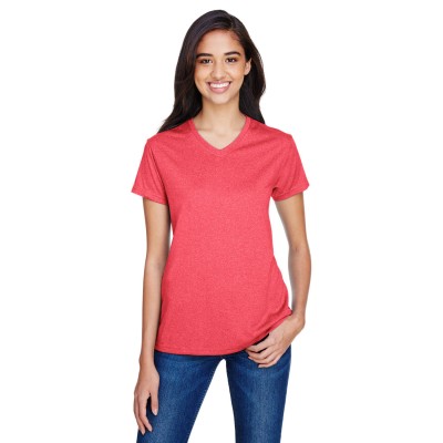 A4 NW3381   Ladies' Topflight Heather V-Neck T-Shirt