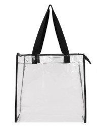 Liberty Bags OAD5006   OAD Clear Tote w/ Gusseted And Zippered Top