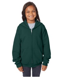 Hanes P480   Youth EcoSmart Full-Zip Hooded Sweatshirt