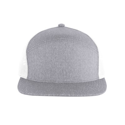 Pacific Headwear P710   Heathered 6-Panel Arch Trucker Snapback Cap