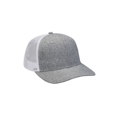 Adams PV102   Heather Woven/Soft Mesh Trucker Style Cap