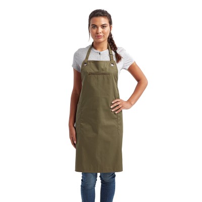 Artisan Collection by Reprime RP121   Unisex Barley Contrast Stitch Recycled Bib Apron