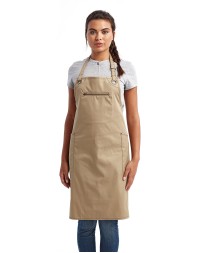 Artisan Collection by Reprime RP121   Unisex Barley Contrast Stitch Recycled Bib Apron