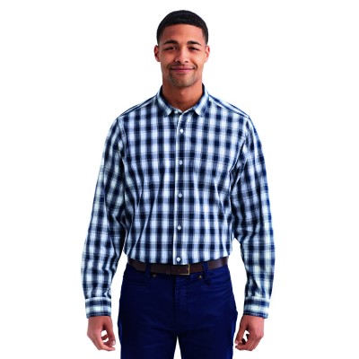 Artisan Collection by Reprime RP250   Men's Mulligan Check Long-Sleeve Cotton Shirt