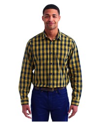 Artisan Collection by Reprime RP250   Men's Mulligan Check Long-Sleeve Cotton Shirt