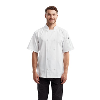 Artisan Collection by Reprime RP656   Unisex Short-Sleeve Recycled Chef's Coat