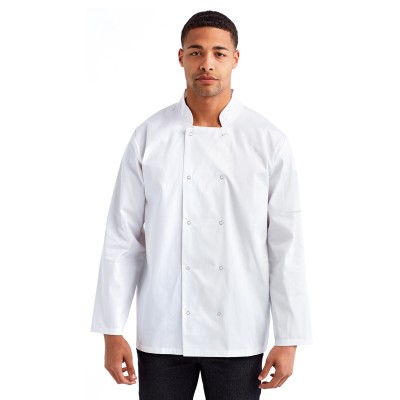 Artisan Collection by Reprime RP665   Unisex Studded Front Long-Sleeve Chef's Jacket