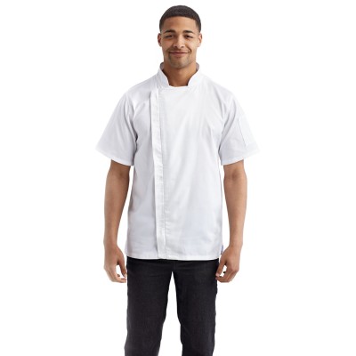 Artisan Collection by Reprime RP906   Unisex Zip-Close Short Sleeve Chef's Coat