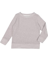 Rabbit Skins RS3379   Toddler Harborside Melange French Terry Crewneck with Elbow Patches