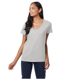 Hanes S04V   Ladies' Perfect-T V-Neck T-Shirt