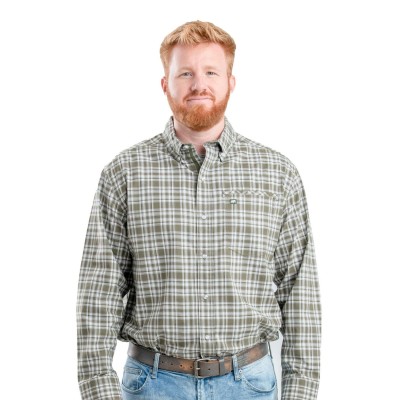 Berne SH26   Men's Foreman Flex180 Button-Down Woven Shirt