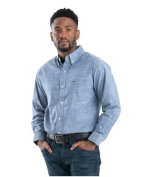 Berne SH28   Men's Foreman Flex180 Chambray Button-Down Woven Shirt