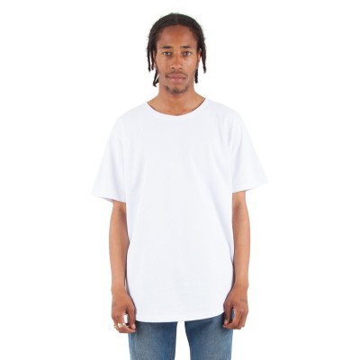 Shaka Wear SHCLT   Adult Curved Hem Long T-Shirt