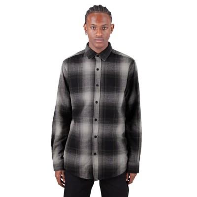 Shaka Wear SHHFS   Men's Plaid Flannel Overshirt