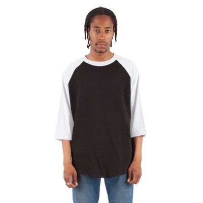 Shaka Wear SHRAG   Adult Three-Quarter Sleeve Raglan T-Shirt