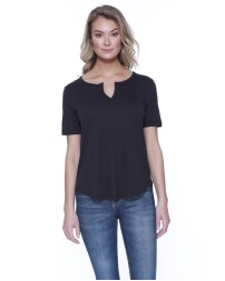 StarTee ST1422   Ladies' CVC Slit V-Neck T-Shirt