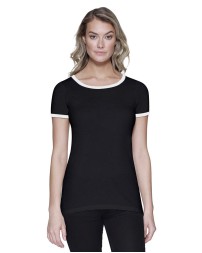 StarTee ST1431   Ladies' CVC Ringer T-Shirt