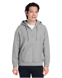 Team 365 TT97   Unisex Zone HydroSport  Heavyweight Quarter-Zip Hooded Sweatshirt